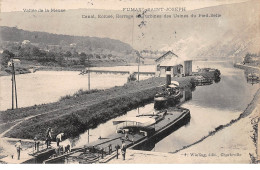 FUMAY - SAINT JOSEPH - Canal, Ecluse, Barrage Et Turbines Des Usines Du Pied Selle - Très Bon état - Fumay