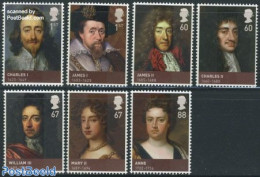 Great Britain 2010 The House Of The Stuarts 7v, Mint NH, History - Kings & Queens (Royalty) - Neufs