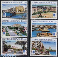 Greece 2004 Olympic Cities 6v, Mint NH, Sport - Transport - Olympic Games - Railways - Art - Bridges And Tunnels - Nuovi