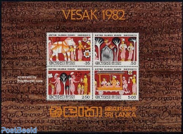 Sri Lanka (Ceylon) 1982 Vesak S/s, Mint NH, Nature - Religion - Elephants - Religion - Sri Lanka (Ceilán) (1948-...)