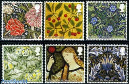 Great Britain 2011 Morris & Co 6v, Mint NH, Nature - Flowers & Plants - Art - Stained Glass And Windows - Nuovi