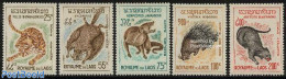 Laos 1965 Animals 5v, Mint NH, Nature - Animals (others & Mixed) - Bats - Cat Family - Laos