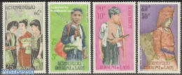 Laos 1964 People 4v, Mint NH, History - Laos