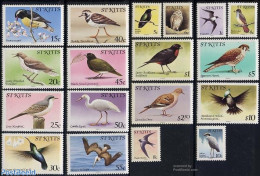 Saint Kitts/Nevis 1981 Birds 18v (without Year), Mint NH, Nature - Birds - Owls - Hummingbirds - Other & Unclassified