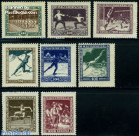 Hungary 1925 Sport 8v, Unused (hinged), Sport - Athletics - Fencing - Football - Scouting - Skating - Skiing - Sport (.. - Neufs