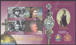 Nauru 2002 Elizabeth II Golden Jubilee S/s, Mint NH, History - Kings & Queens (Royalty) - Case Reali