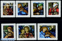 Great Britain 2009 Christmas 7v S-a, Mint NH, Religion - Christmas - Art - Stained Glass And Windows - Nuevos