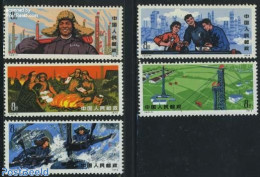 China People’s Republic 1974 Industrial Workers 5v, Mint NH, Various - Industry - Unused Stamps
