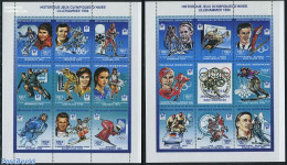 Central Africa 1994 Olympic Winter Winners 17v (2 M/s), Mint NH, Sport - Olympic Winter Games - Central African Republic