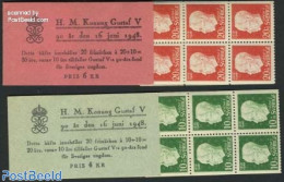 Sweden 1948 King Gustav V 90th Birthday 2 Booklets, Mint NH, Stamp Booklets - Neufs