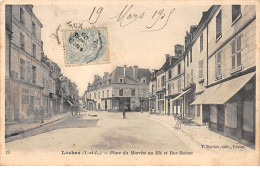 LOCHES - Place Du Marché Au Blé Et Rue Balzac - Très Bon état - Loches