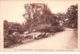 Types Creusois - Une Bergère Et Ses Moutons - Très Bon état - Sonstige & Ohne Zuordnung