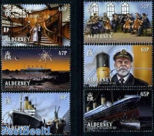 Alderney 2012 Titanic 6v, Mint NH, Performance Art - Transport - Music - Ships And Boats - Titanic - Muziek
