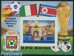 Korea, North 1982 World Cup Football Winners S/s Imperforated, Mint NH, Sport - Football - Korea, North