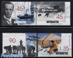 Australian Antarctic Territory 1999 Mawsons Huts 4v (2v+[:]), Mint NH, Nature - Science - Transport - Dogs - The Arcti.. - Schiffe