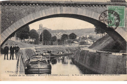 MONTCY SAINT PIERRE - Le Pont Sur Le Canal Et Vue De Montcy Notre Dame - Très Bon état - Autres & Non Classés