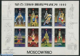 Korea, North 1979 Olympic Games 8v M/s Imperforated, Mint NH, Sport - Boxing - Cycling - Olympic Games - Shooting Sports - Boxing