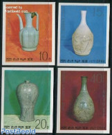 Korea, North 1977 Porcelain 4v Imperforated, Mint NH, Art - Art & Antique Objects - Ceramics - Porcellana