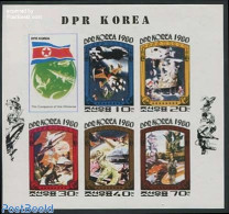 Korea, North 1980 Space Exploration 5v M/s Imperforated, Mint NH, Nature - Transport - Prehistoric Animals - Space Exp.. - Preistorici