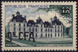 REUNION CFA Poste 316 ** MNH Château De La Loire De Cheverny Moulinsart TINTIN HERGE KUIFJE Comics 1954 (CV 14 €) - Unused Stamps