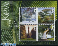 Great Britain 2009 Kew Gardens 4v M/s, Mint NH, Nature - Flowers & Plants - Gardens - Art - Bridges And Tunnels - Unused Stamps