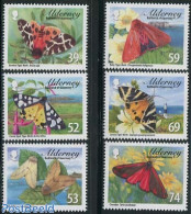 Alderney 2012 Tiger Moths 6v, Mint NH, Nature - Butterflies - Flowers & Plants - Insects - Alderney