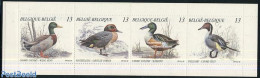 Belgium 1989 Ducks 4v In Booklet, Mint NH, Nature - Birds - Ducks - Stamp Booklets - Nuovi
