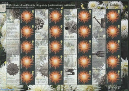 Great Britain 2004 Label Sheet, Horticultural Society, Mint NH, Flowers & Plants - Nuevos