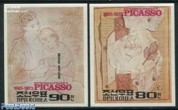 Korea, North 1982 Pablo Picasso 2 S/s, Imperforated, Mint NH, Art - Pablo Picasso - Korea (Noord)