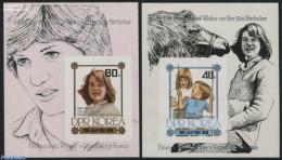 Korea, North 1982 Diana 21st Birthday 2 S/s, Imperforated, Mint NH, History - Charles & Diana - Kings & Queens (Royalty) - Royalties, Royals