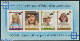 Korea, North 1982 Diana 21st Anniversary S/s, Imperforated, Mint NH, History - Charles & Diana - Kings & Queens (Royal.. - Case Reali