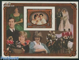 Korea, North 1982 Diana Wedding Anniversary S/s, Imperforated, Mint NH, History - Charles & Diana - Kings & Queens (Ro.. - Case Reali