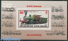 Korea, North 1983 Locomotive S/s, Imperforated, Mint NH, Transport - Railways - Eisenbahnen