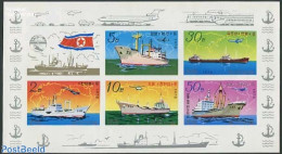 Korea, North 1978 Ships 5v M/s, Imperforated, Mint NH, Transport - Ships And Boats - Schiffe