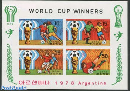 Korea, North 1978 World Cup Football, Argentina 1978 2 M/s, Imperforated, Mint NH, Sport - Football - Korea (Noord)