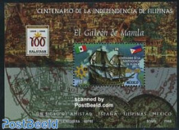 Mexico 1998 Philipine Independence S/s, Mint NH, Transport - Ships And Boats - Ships