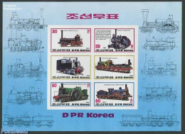 Korea, North 1983 Locomotives S/s Imperforated, Mint NH, Transport - Railways - Eisenbahnen