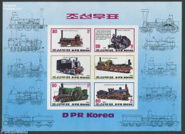 Korea, North 1983 Locomotives S/s Imperforated, Mint NH, Transport - Railways - Trains