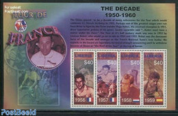 Liberia 2003 Tour De France 1950-1960 4v M/s, Mint NH, Sport - Cycling - Cycling