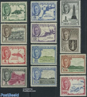 Virgin Islands 1952 Definitives 12v, Unused (hinged), History - Various - Coat Of Arms - Lighthouses & Safety At Sea -.. - Vuurtorens