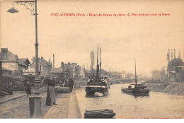 PONT AUDEMER - Départ Du Bateau De Plaisir, Le Pont Audemer, Pour Le Havre - Très Bon état - Pont Audemer