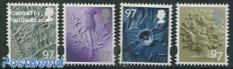 Great Britain 2014 Definitives, Regionals 4v, Mint NH, Nature - Various - Flowers & Plants - Trees & Forests - Textiles - Nuevos