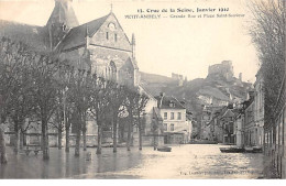 Crue De La Seine, Janvier 1910 - PEITT ANDELY - Grande Rue Et Place Saint Sauveur - Très Bon état - Les Andelys