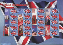 Great Britain 2004 Rule Britannia Label Sheet, Mint NH, History - Flags - Unused Stamps