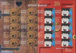 Great Britain 2002 Knock Knock, Label Sheet, Mint NH, Various - Teddy Bears - Art - Comics (except Disney) - Nuevos