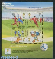 India 2014 Worldcup Football 4v M/s, Mint NH, Sport - Football - Nuovi