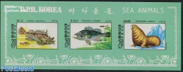 Korea, North 1979 Sea Animals 3v M/s, Imperforated, Mint NH, Nature - Fish - Sea Mammals - Fishes
