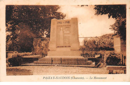 PAIZAY NAUDOIN - Le Monument - Très Bon état - Sonstige & Ohne Zuordnung