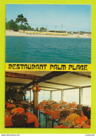 06 JUAN LES PINS N°225B2 Bar Restaurant PALM PLAGE Boulevard Guillaumont En 2 Vues Renault R16 R5 VOIR DOS - Juan-les-Pins