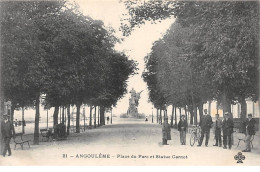 ANGOULEME - Place Du Parc Et Statue Carnot - Très Bon état - Angouleme